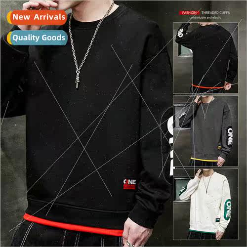 Sweatshirt men tide spring autumn men fat plus size loose  c