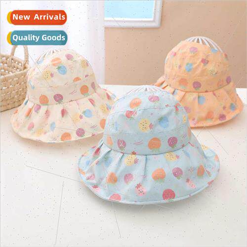 Children hollow top hat sunscreen hat 2022 summer thin girl
