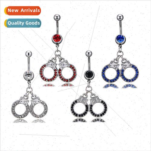 Body Piercing Jewelry Europe Diamond Handcuff Pendant Bellyb