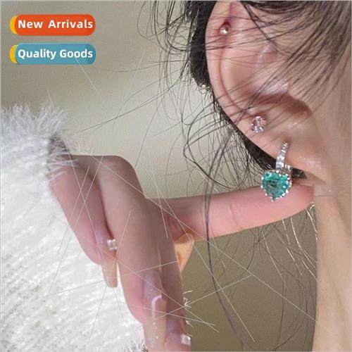 Blue sweet wh diamonds senior earrings fashion niche hundred