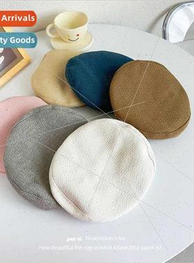 Children tweed beret Korean  boys girls in spring fall simpl