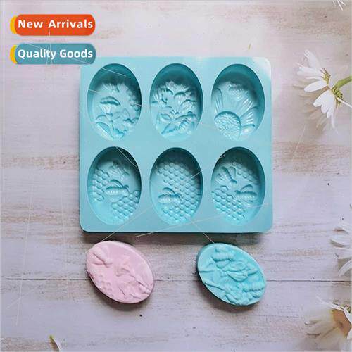 6 elliptical bee soap 105 silicone mold cake pudding dessert