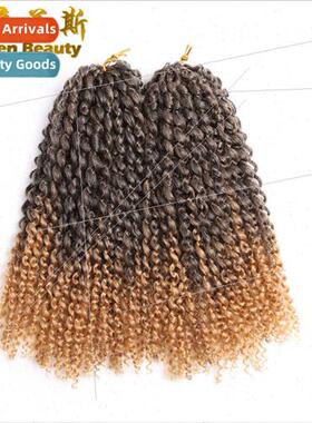 Hair extensions small curly wrapped tube braid wig two piece