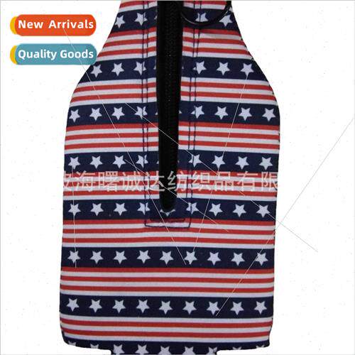 Neoprene 330ML wh Bottom Wine Bottle Sleeve Zipper Heat Tran