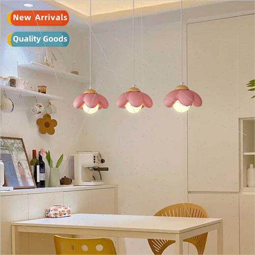 Scandinavian flowers bedroom small chandelier pink princess