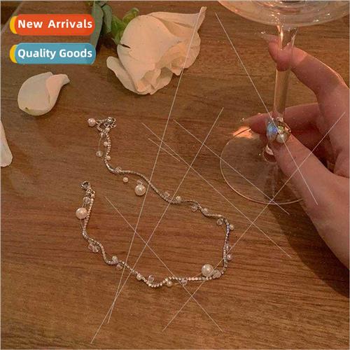 Blooming summer foam pearl necklace niche collarbone chain 2