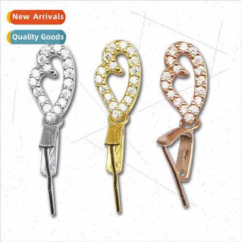 s925 silver pendant clasp clip clasp diamond diy clip clasp