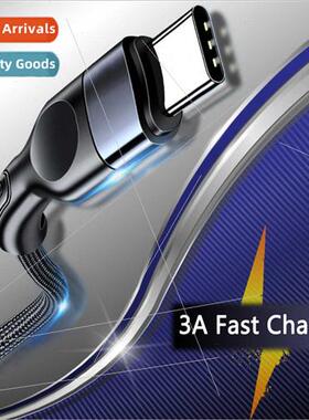 Solid Color Nylon Braided Non-Slip Data Cable 适用Android Ap