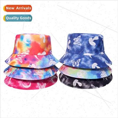 New fisherman hat outing sun hat tie-dye colourful mushroom