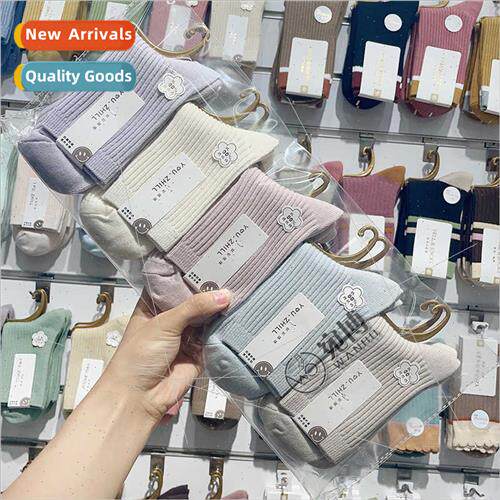 Autumn winter women cotton socks cotton stockings mid-calf s