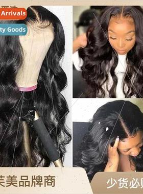 Europe black wavy wig women head cover hair african rose gum