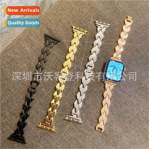 适用Apple metal stainless steel watch bapple watch8/7/SE/654
