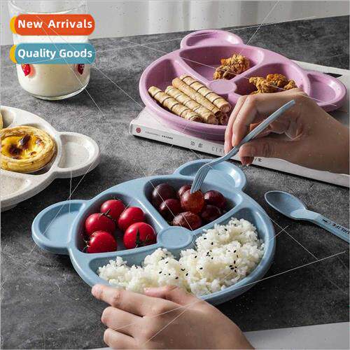 Compartmentalized dinner plate bear children dinner plate se