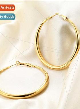 Europe hundred wh 6MM earrings water drop earrings oval geom