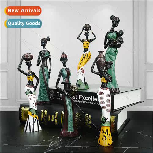 Creative African Women Black Vintage Ornament Resin Vintage
