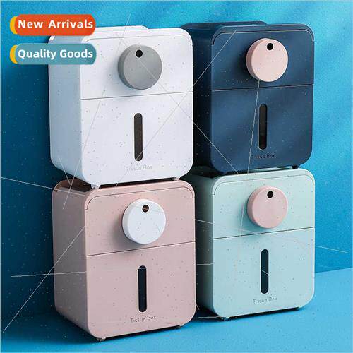 Macaron Tissue Box Bathroom Wall Mounted Tissue Box No Punch