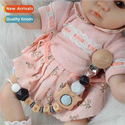 Baby Beechwood Teether Anti Drop Chain Cartoon Hedgehog lico