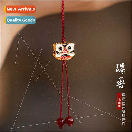 Moe lion beast double-sided small lion pendant bracelet vint