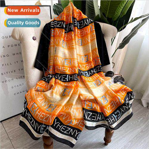 2022 Spring Autumn new fashion Yangqi silk scarf female dual