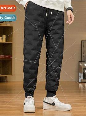 2022 winter new down pants men external thickened warm windp