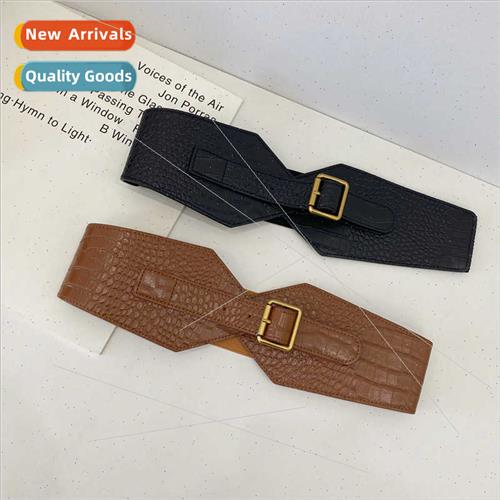 Outerwear gold type pin buckle  belt female elastic elastic