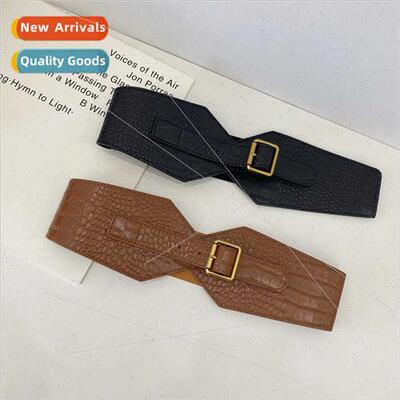 Outerwear gold type pin buckle  belt female elastic elastic