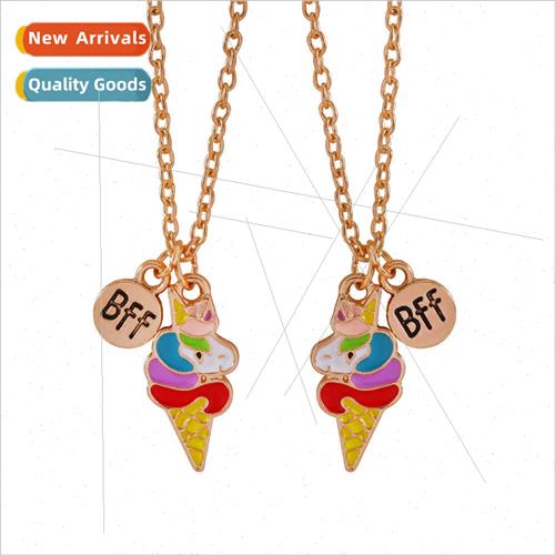 New BEST FRIENDS Best Friend Necklace Unicorn Ice Cream BFF