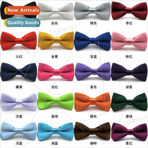ngle-color glossy solid color children bow tie Korean baby b