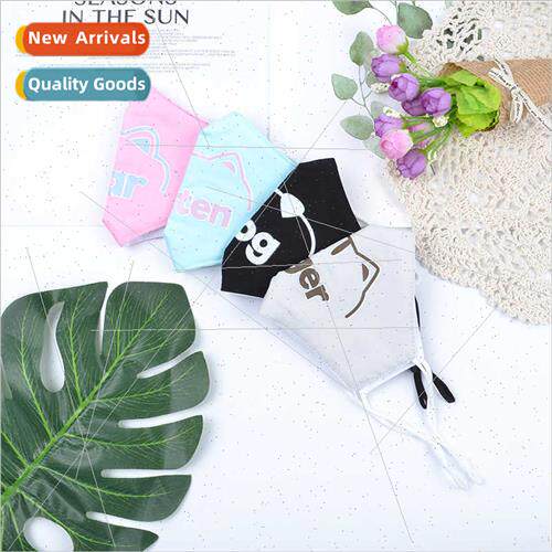 Children mask spring summer thin cotton breathable letters c