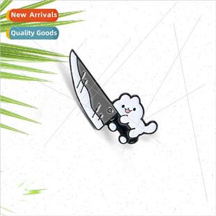New creative cartoon cute kten wh a big knife clothing acces