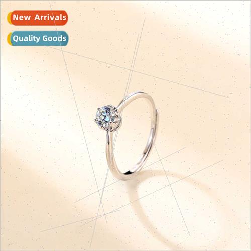 D color moissanite ring women niche 2023适用girlfriend simpl