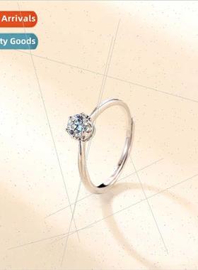 D color moissanite ring women niche 2023适用girlfriend simpl