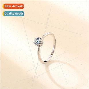 D color moissanite ring women niche 2023适用girlfriend simpl