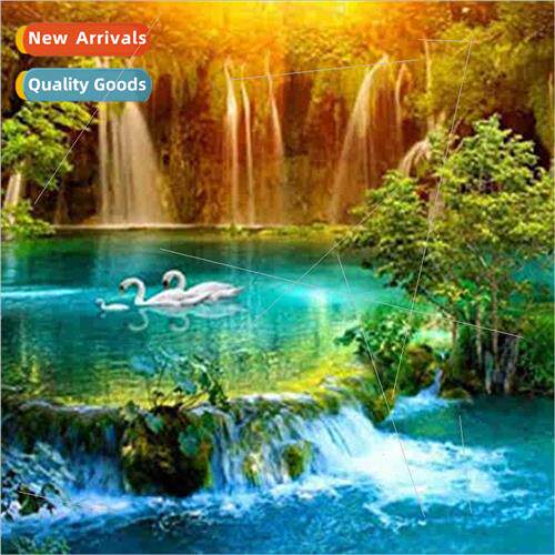 Cross Stch New DIY Swan Lake Full Stch mple Handmade Thread