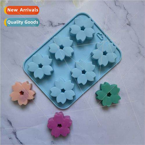 licone 6 cherry blossom DIY cake ice cube cookie pastry hand