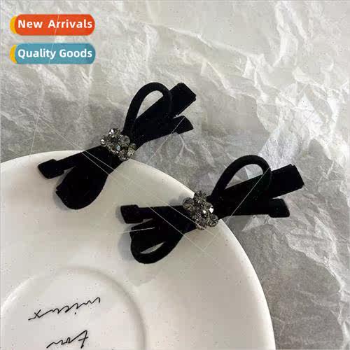 Autumn Winter Flocking Czech diamond hair clips hair accesso