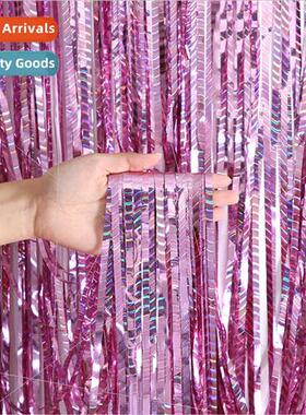 2 meters wave laser rain curtain tassel children birthday ba