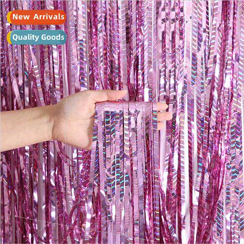 2 meters wave laser rain curtain tassel children birthday ba