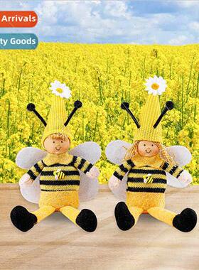 New cute bee festival winged long-legged gnome doll ornament