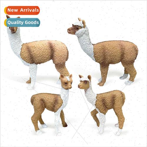 Fun zoo alpaca model wild alpaca chi color alpaca solid stat