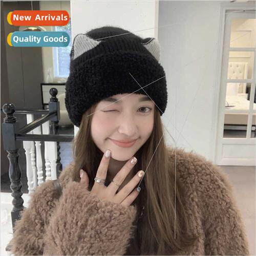 Cute cat ears wool cap female winter Korean  hundred matchin