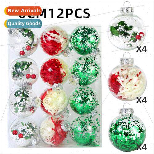 Christmas e decoration  6cm transparent ball plastic ball sh