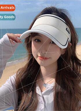 Japanese UV simple ice silk hollow top hat female spring sum