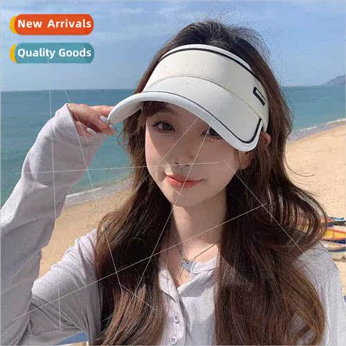 Japanese UV simple ice silk hollow top hat female spring sum