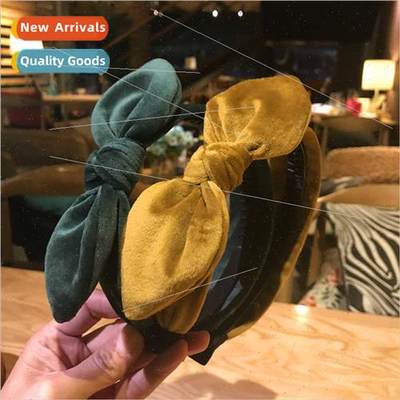 2021 Korea new hair bands velvet cloth wide edge hair access