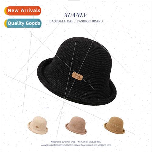 2023 Autumn new Korean sun-shading rolled knted fisherman ha