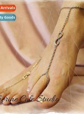 Europe Summer Women Versatile Fashion Geometric Anklet mple