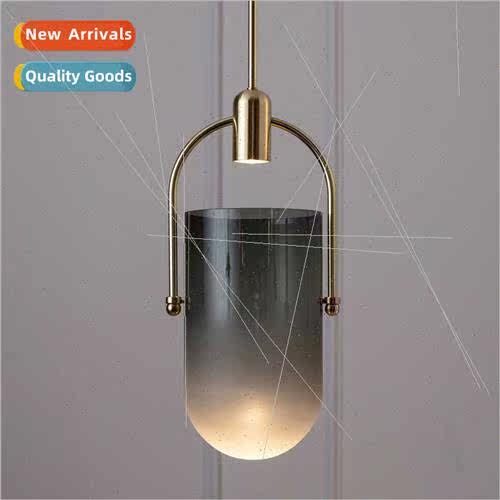 Scandinavian simple single head small chandelier glass shade