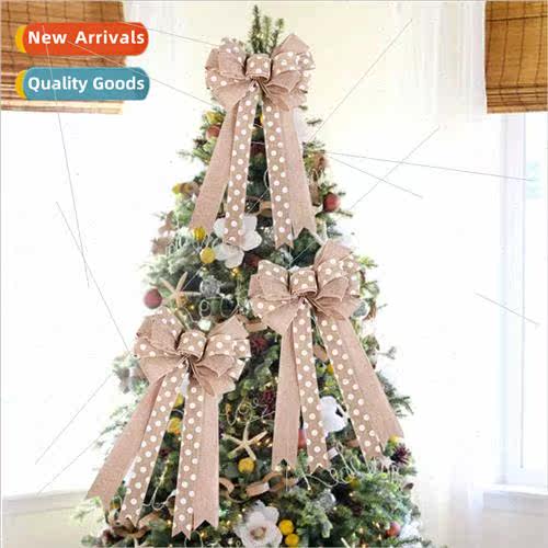 2023 new imation linen Christmas bow charm pendant Christmas