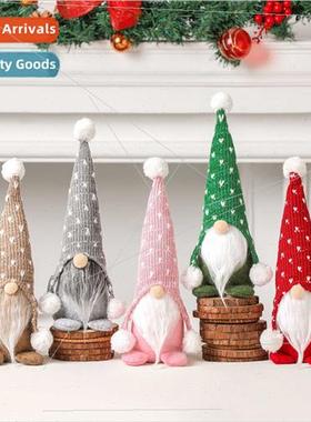 New Christmas Nordic Woodsman knted hat sting doll ornament